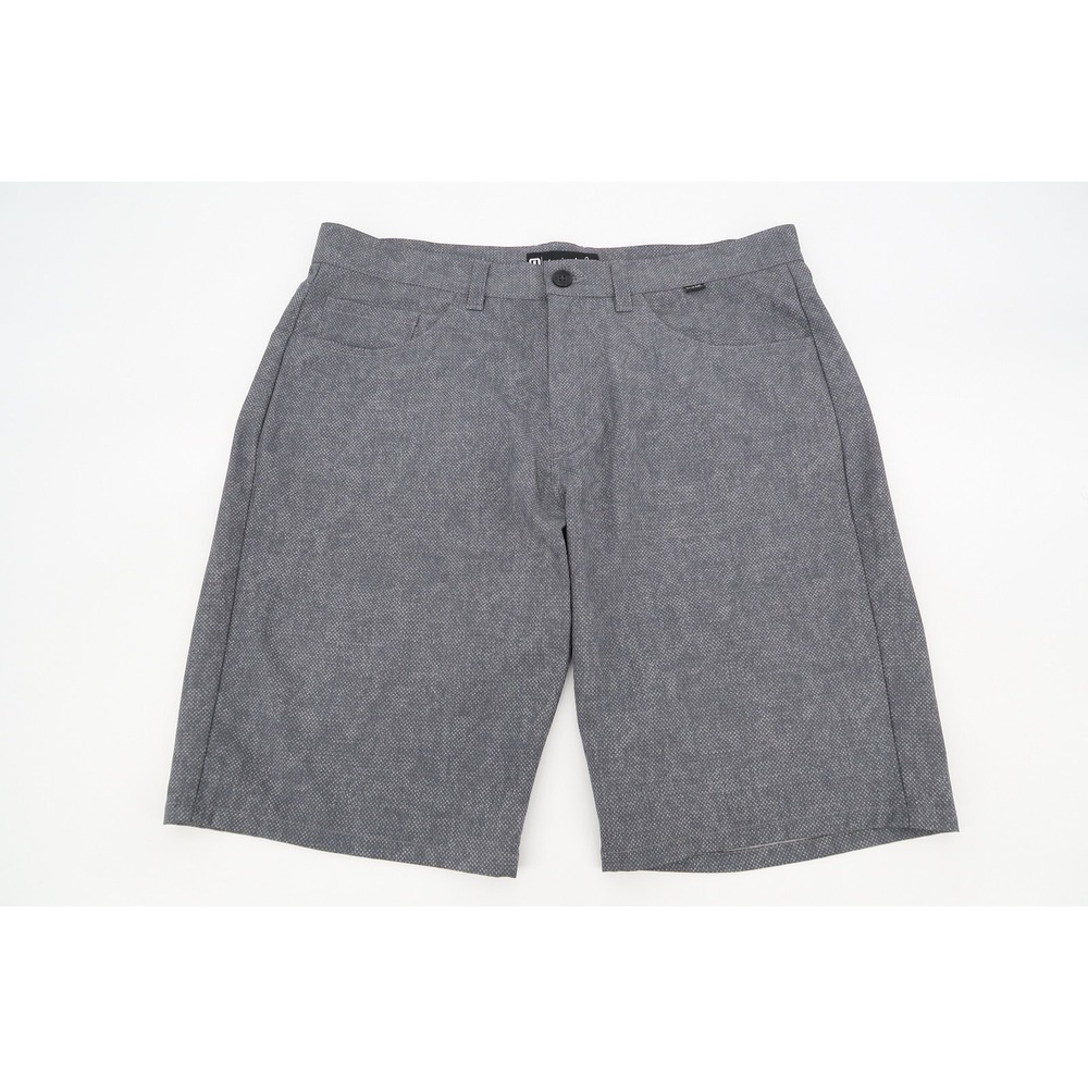 Travis Mathew Mens 36 Gray Geometric Dot Performance Golf Shorts Flat Front